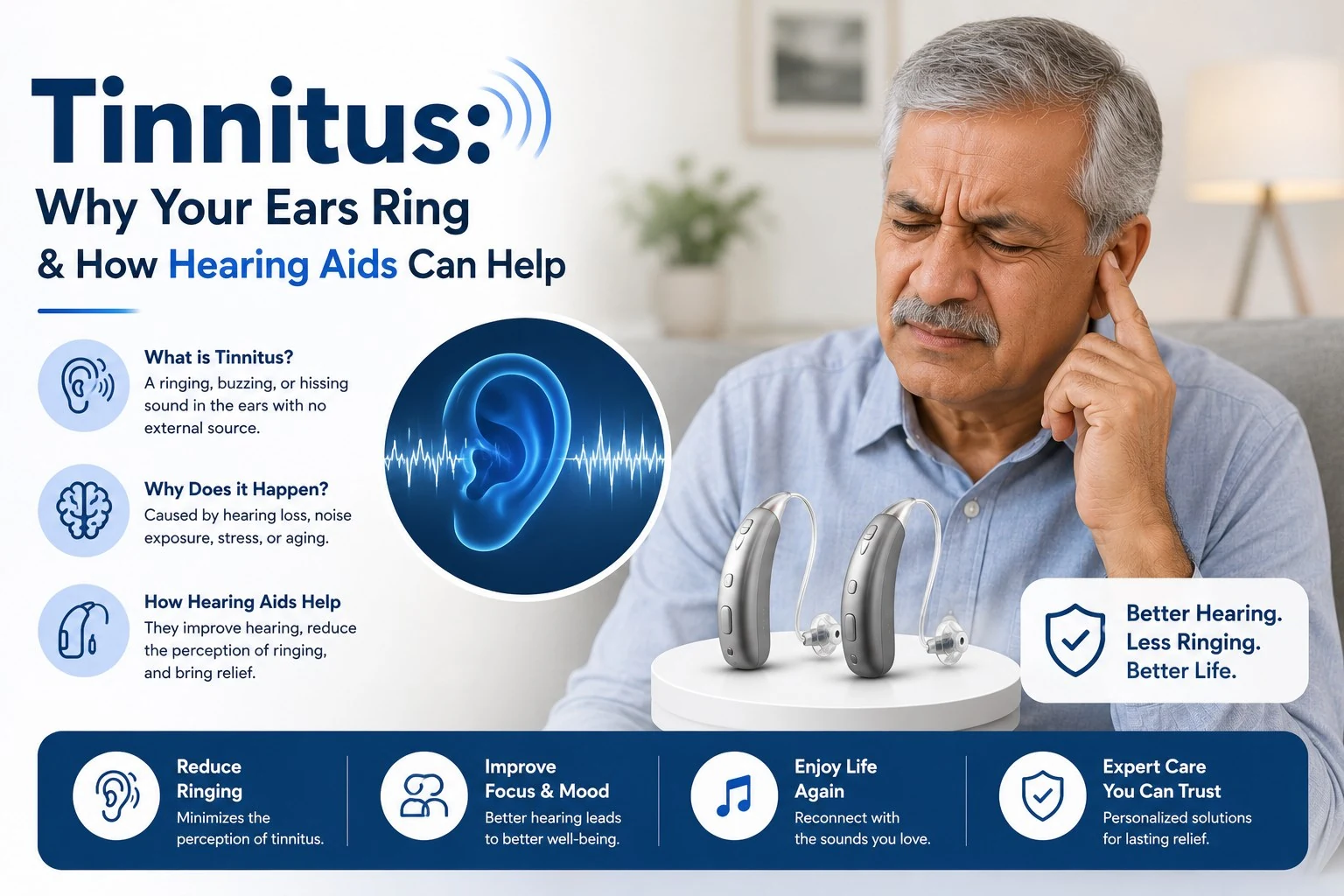 Tinnitus: Why Your Ears Ring & How Hearing Aids Can Help