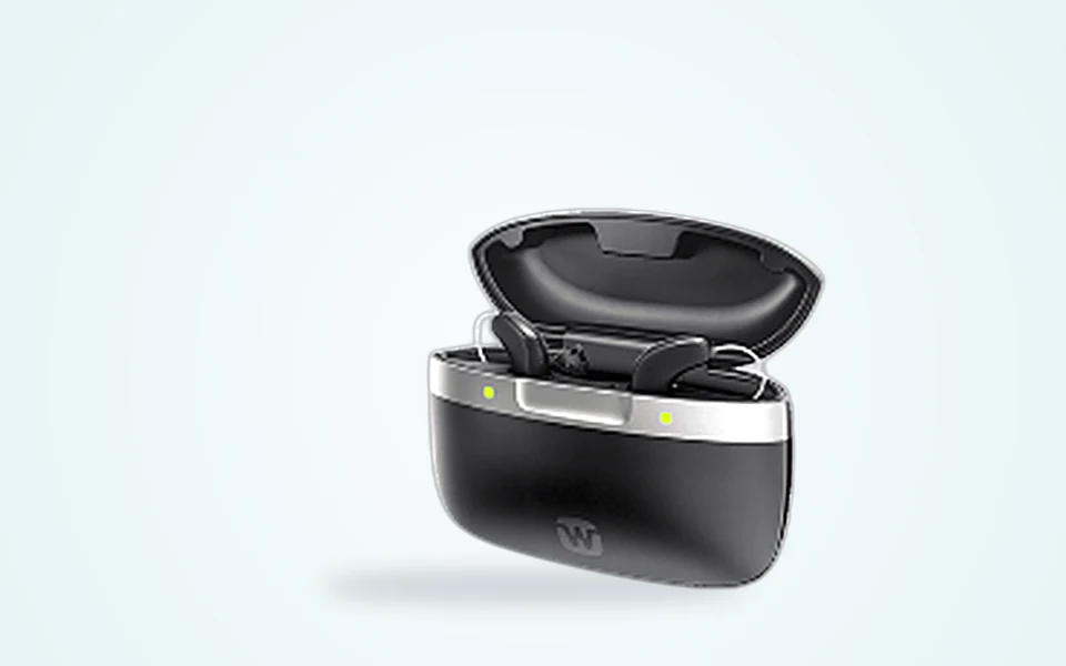Widex Kit Moment SmartRIC MRRLD 440 hearing aid with charger